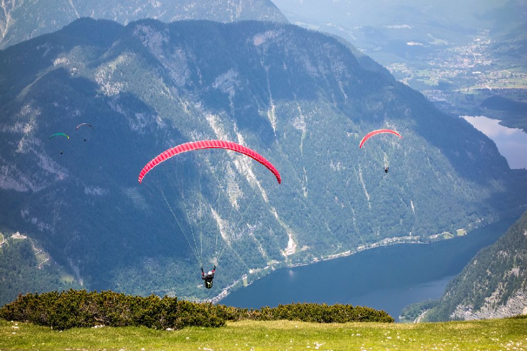 Adventure Sports in Switzerland: paragliding over mountains